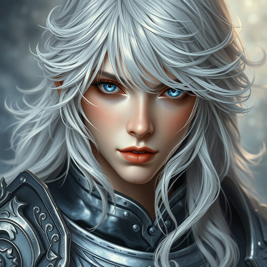 Ethereal Knight Portrait in Fantasy Style