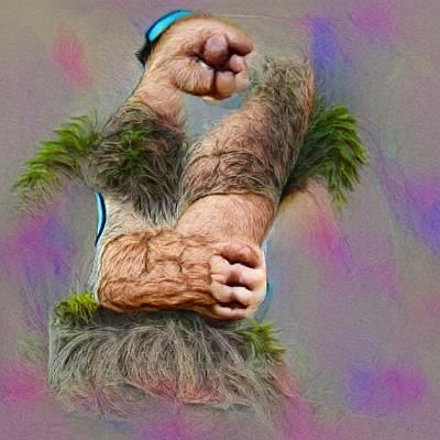 Sasquatch Robin Williams Illustration in 8k