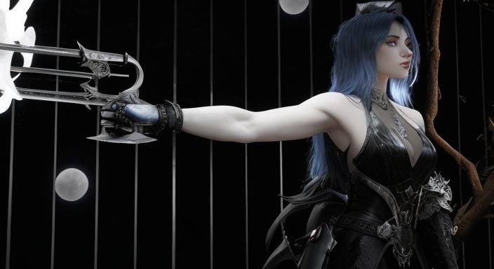 Knight in Dark Forest: A Digital Fantasy Painting