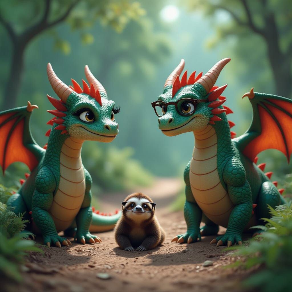 Fantasy Forest Journey: Dragons and Sloth