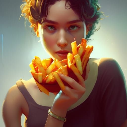 Hyperdetailed Portrait of McDonald's Fries