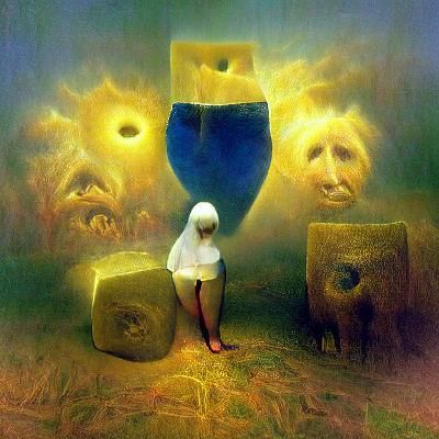 Surreal Despair: Art Deco Shackles of Fate