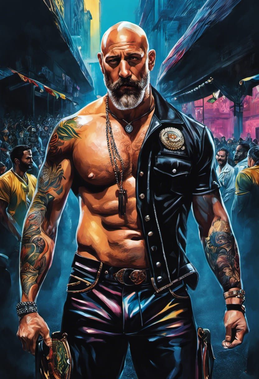 Bill Goldberg and Tom Hardy at Pride Parade