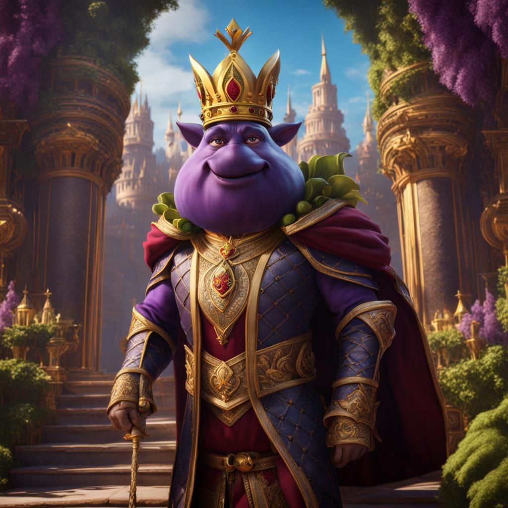 Regal Eggplant King Overlooking His Kingdom