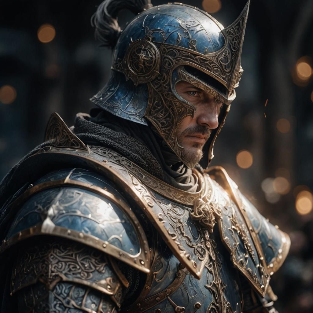 Photorealistic Knight Portrait in Fantasy Style