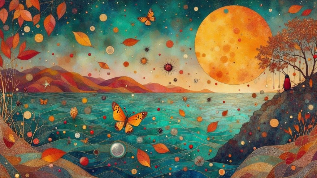 Surreal Dreamscape with Dancing Colors and Singing Rivers