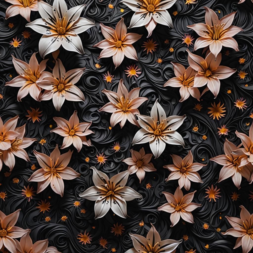 Surreal Floral Vortex in Vibrant Color