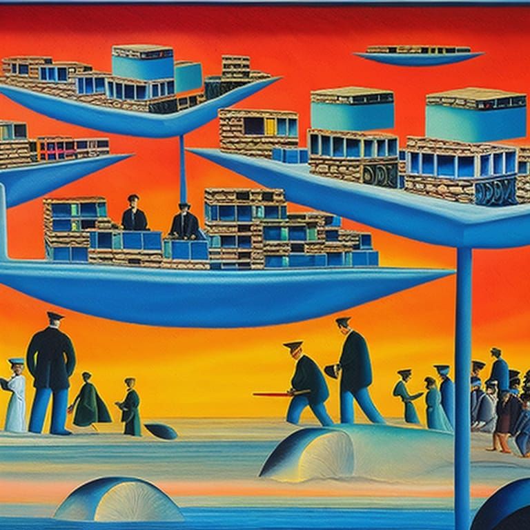 Colorful Surreal Naive Art: Random Allocation