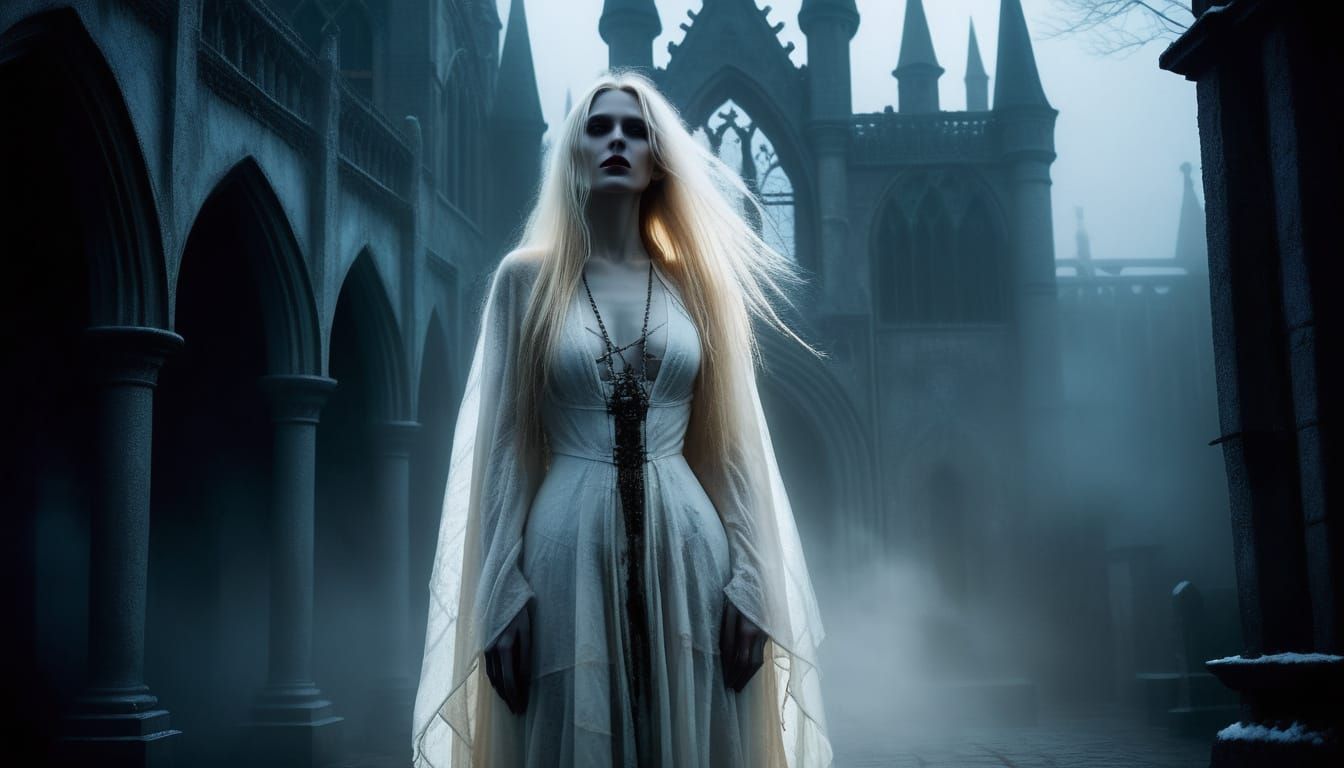Eerie Banshee in Gothic Dark Fantasy Art