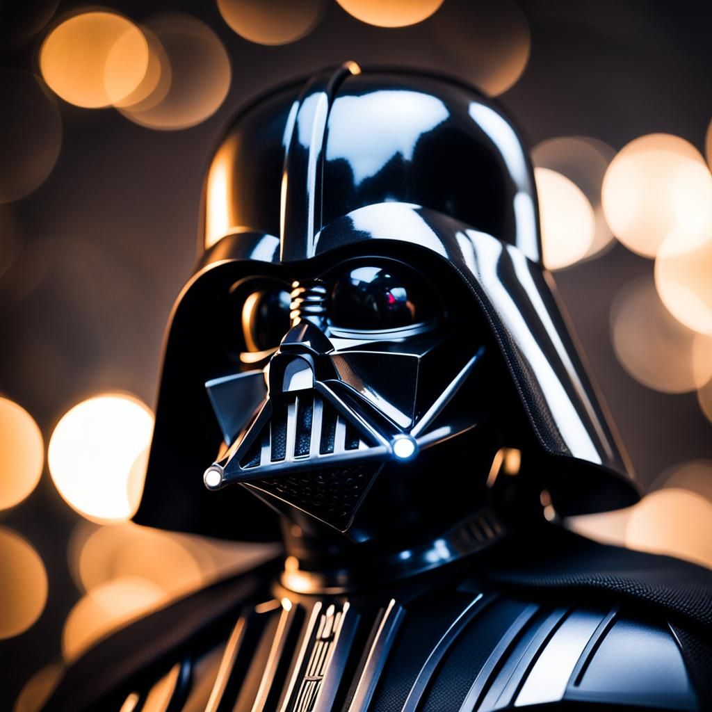 Darth Vader Portrait with Bokeh Lighting