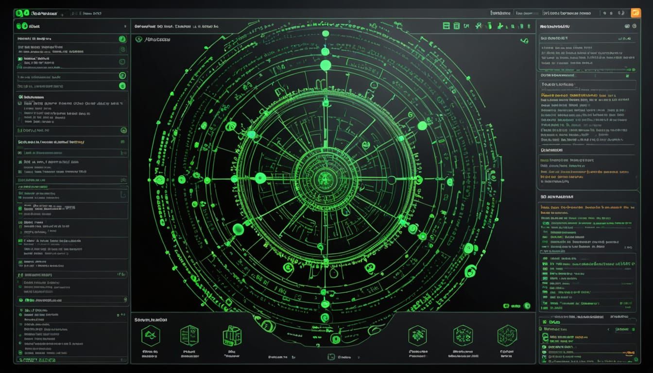 Cyberpunk Hacking Interface in a Bio-Organic Aesthetic