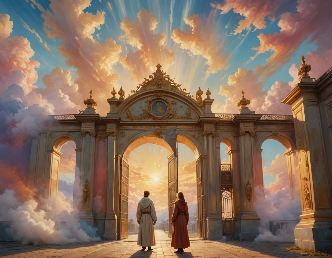 Heaven's Gate: A Cinematic Oil Painting