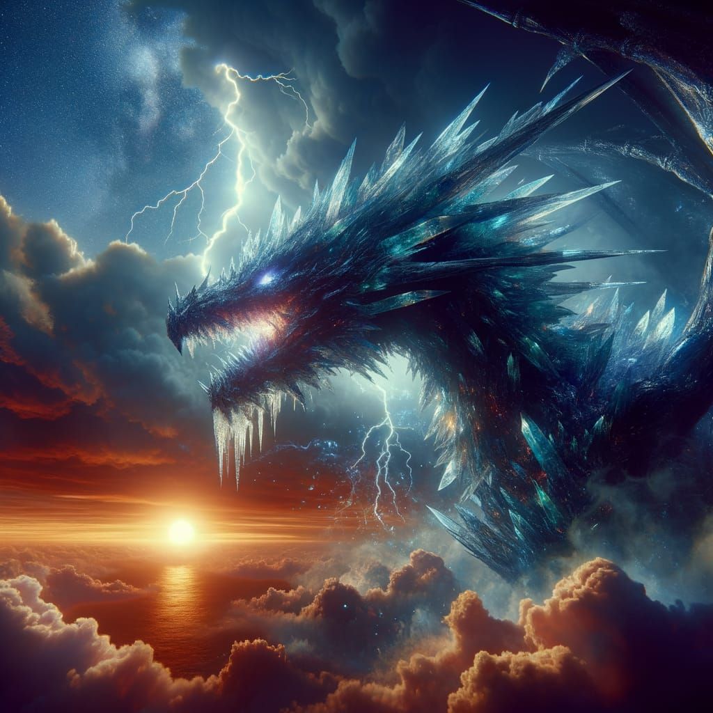 Dragon of Frosty Crystal Darkness