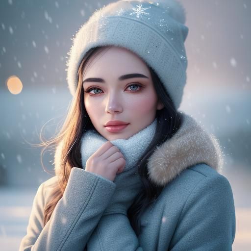 Winter Storm Beauty in Vibrant, Cinematic Style