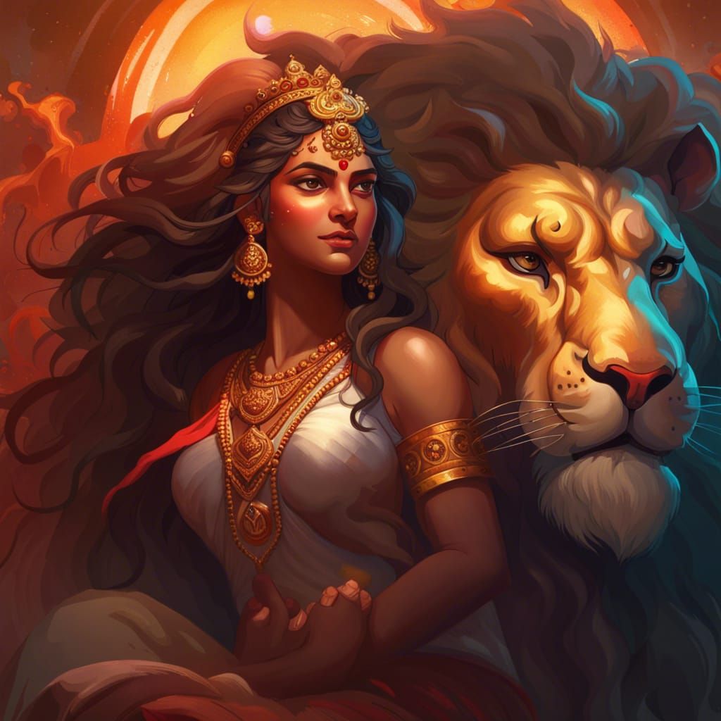 Maa Durga with Lion