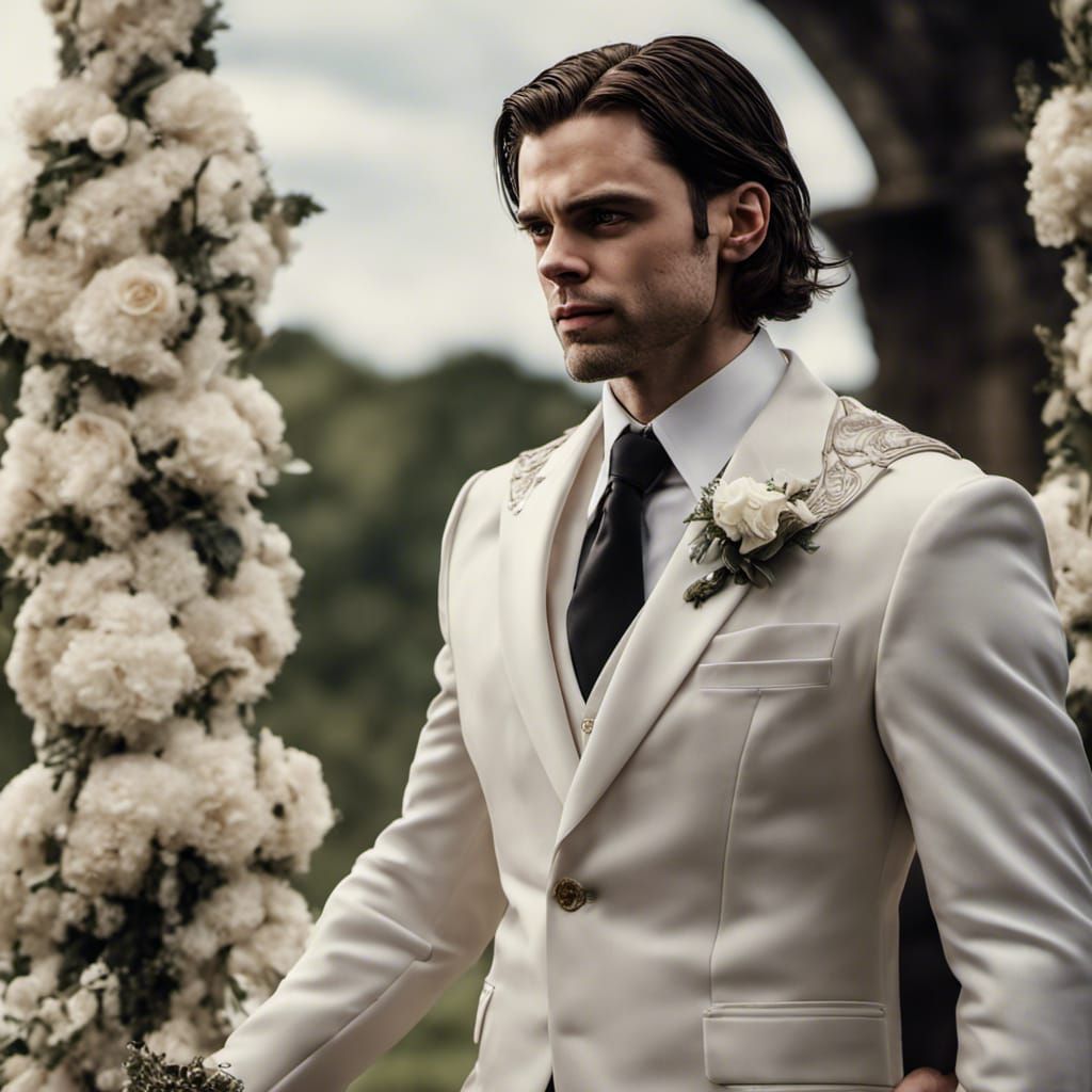 Hyperrealistic Bucky Barnes Wedding Portrait