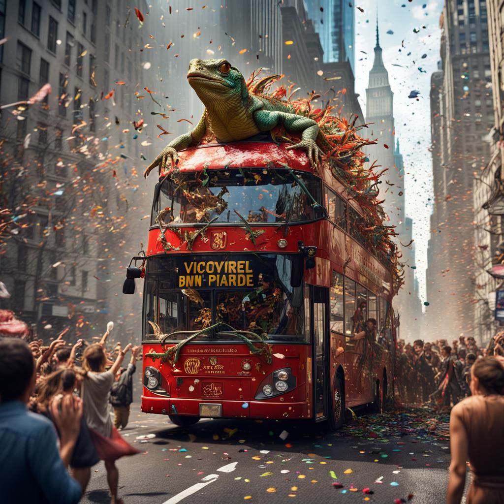 Lizard People Victory Parade on Fifth Avenue