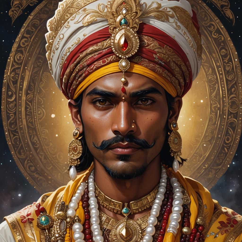 Young Indian Man with Turban in Hyperrealistic Style