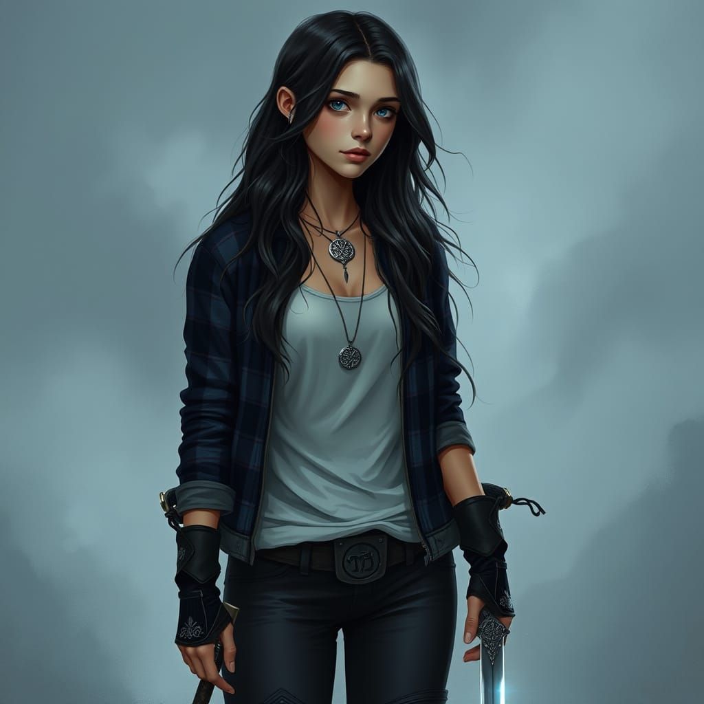 Ethereal Nordic Goddess with Mystical Foresight