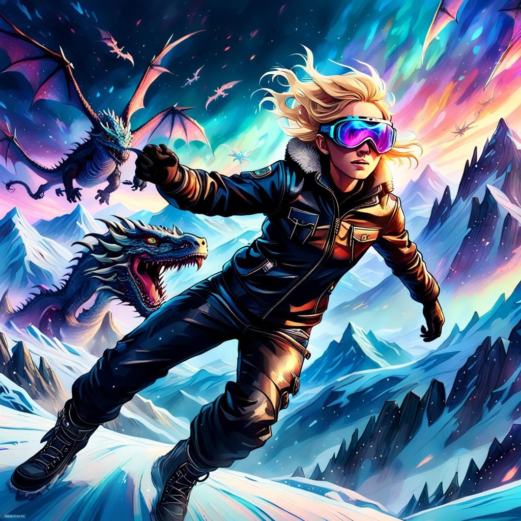 Dragons Over Antarctica: Fantasy Concept Art