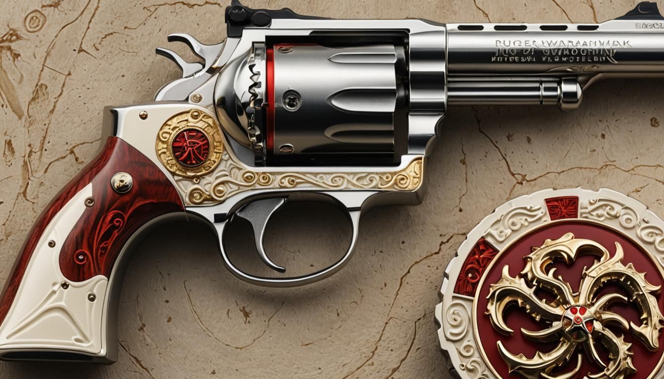 Ruger Warhawk Revolver with Scorpion Inlay, Digital Art