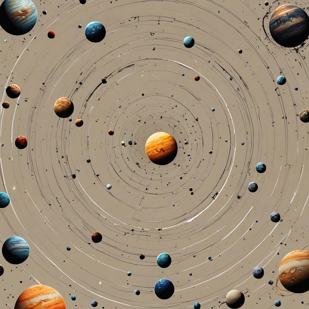 Planets Revolving Silently: A Hyperrealistic Space Art