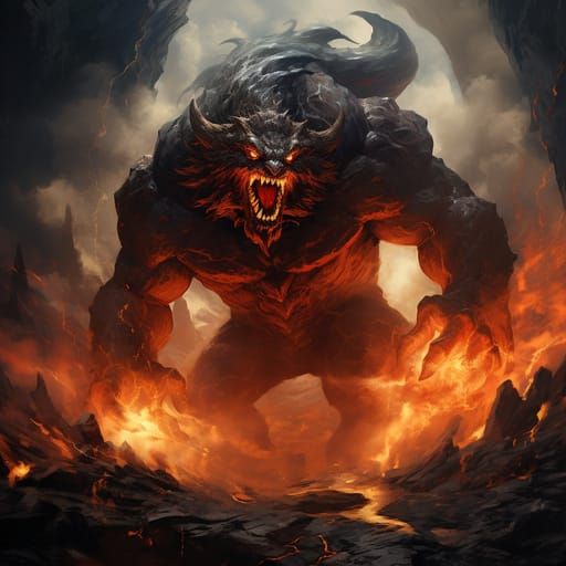 Menacing Balrog of Fire and Shadow