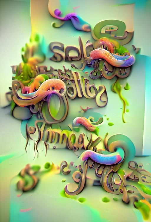 Psychedelic Soft Slimy Lettering in Octane Render
