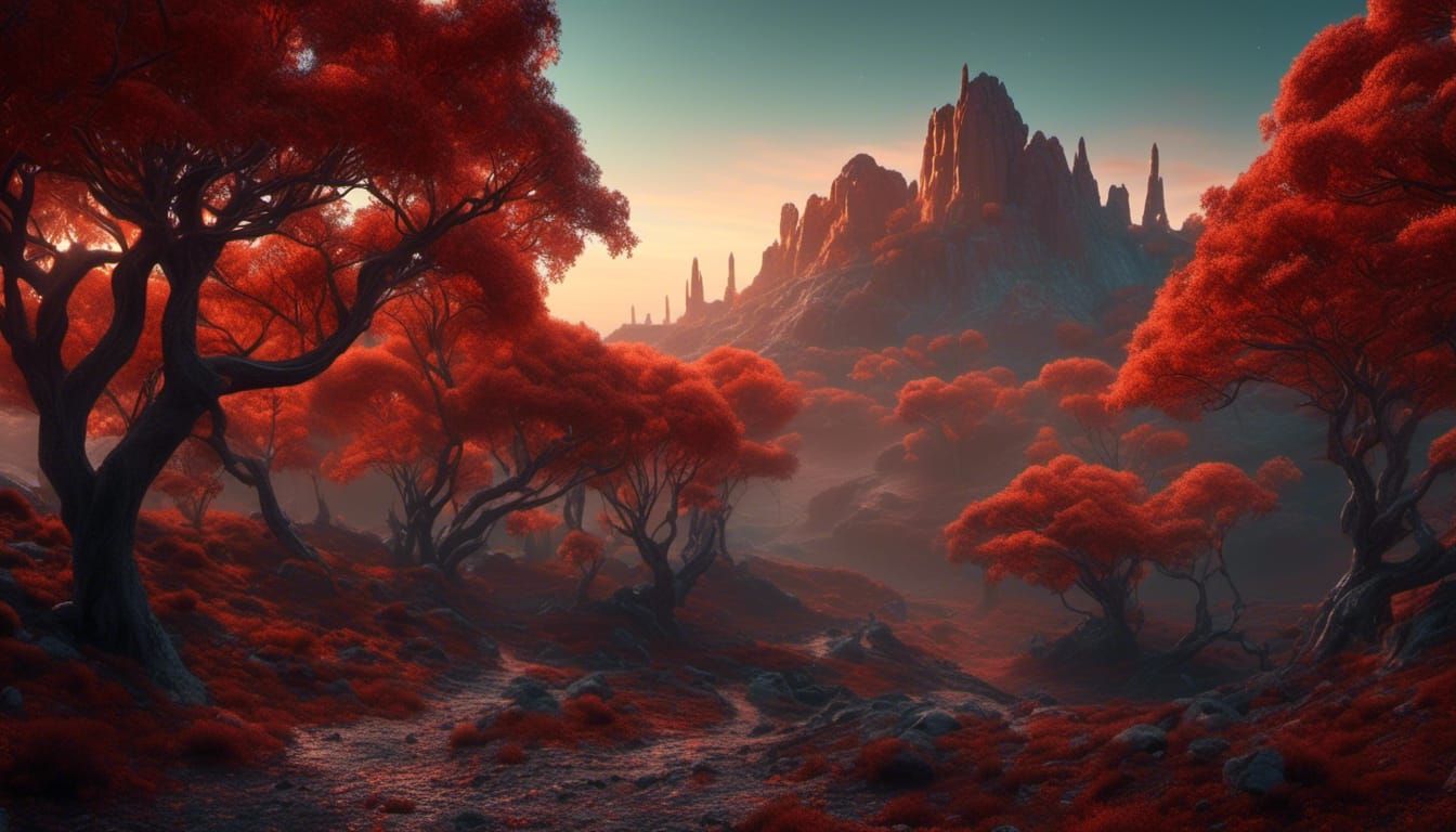 Surreal Data-Driven Landscape Generated by AI