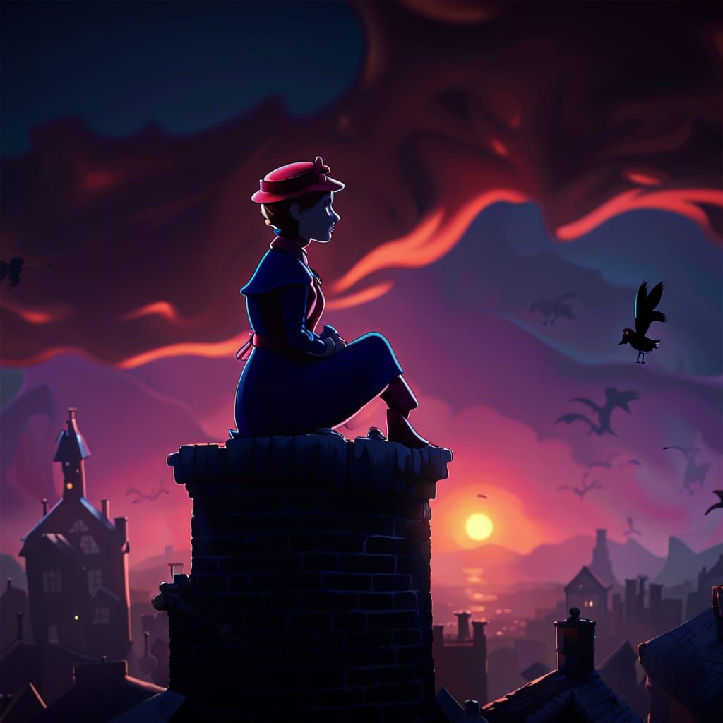 Bert Contemplates Toon Landscape: Dark Fantasy Concept Art