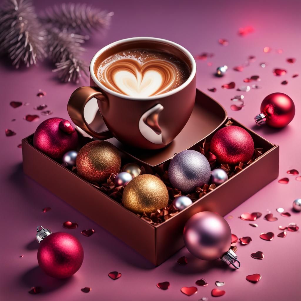 Heart Chocolate Box and Christmas Ornaments