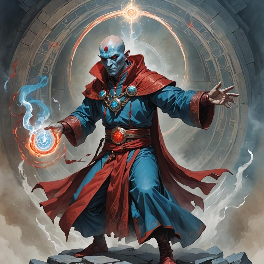 Ilmater Priest Summons Portal in Brom Fantasy Style