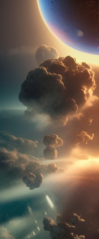 Astronaut Reflects Earth: Hyperrealistic Space Art