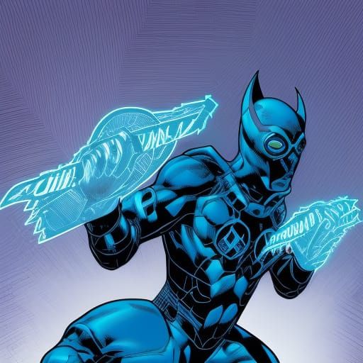 Blue Beetle Comic Book Art by Brooks and Mumford