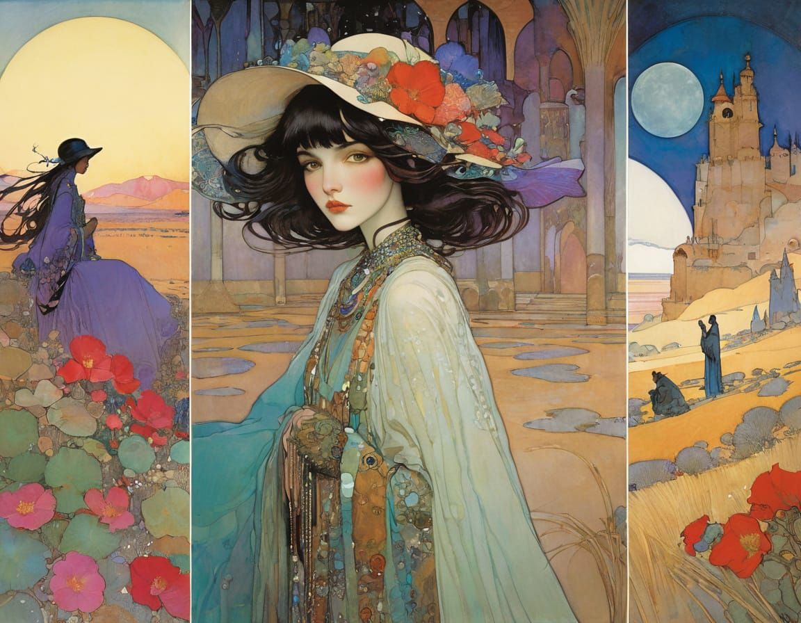 Desert Rose: Art Nouveau and Impressionist Styles