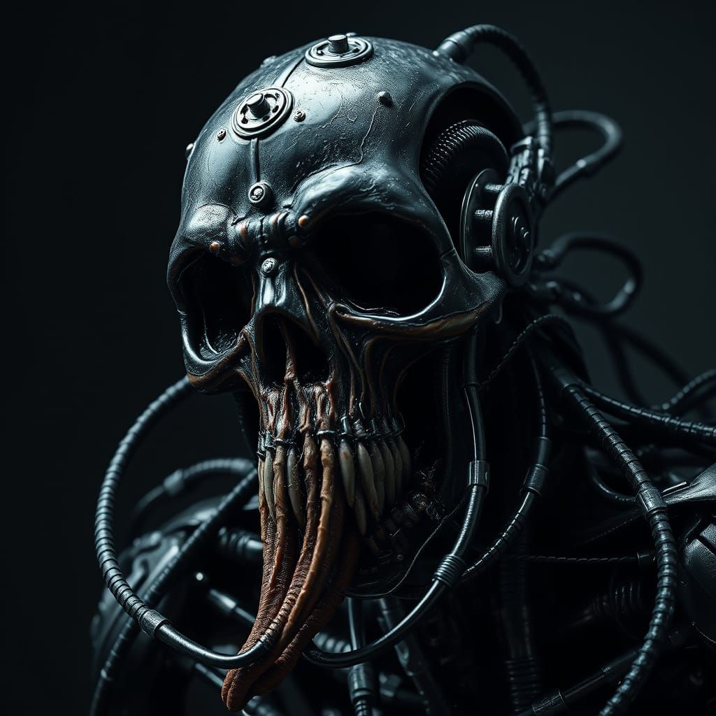 Biomechanical Ghost Abomination in Giger Style