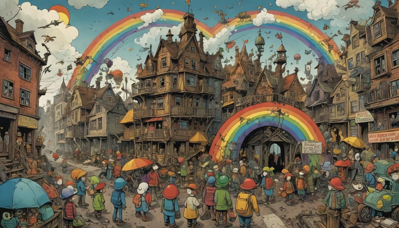 Post-Apocalyptic Rainbow Connection, Burton-esque Art