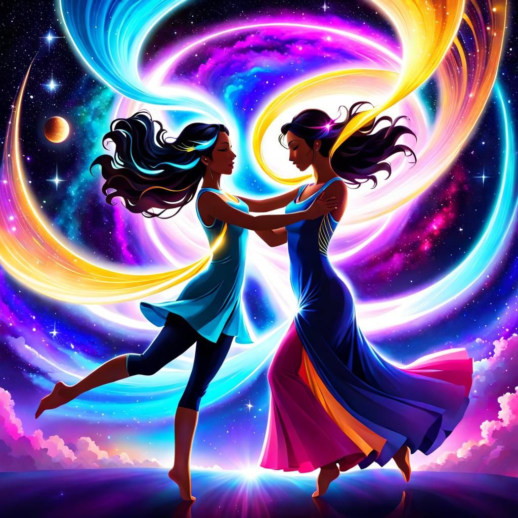 Cosmic Dance: Harmonious Flow in Celestial Ballet