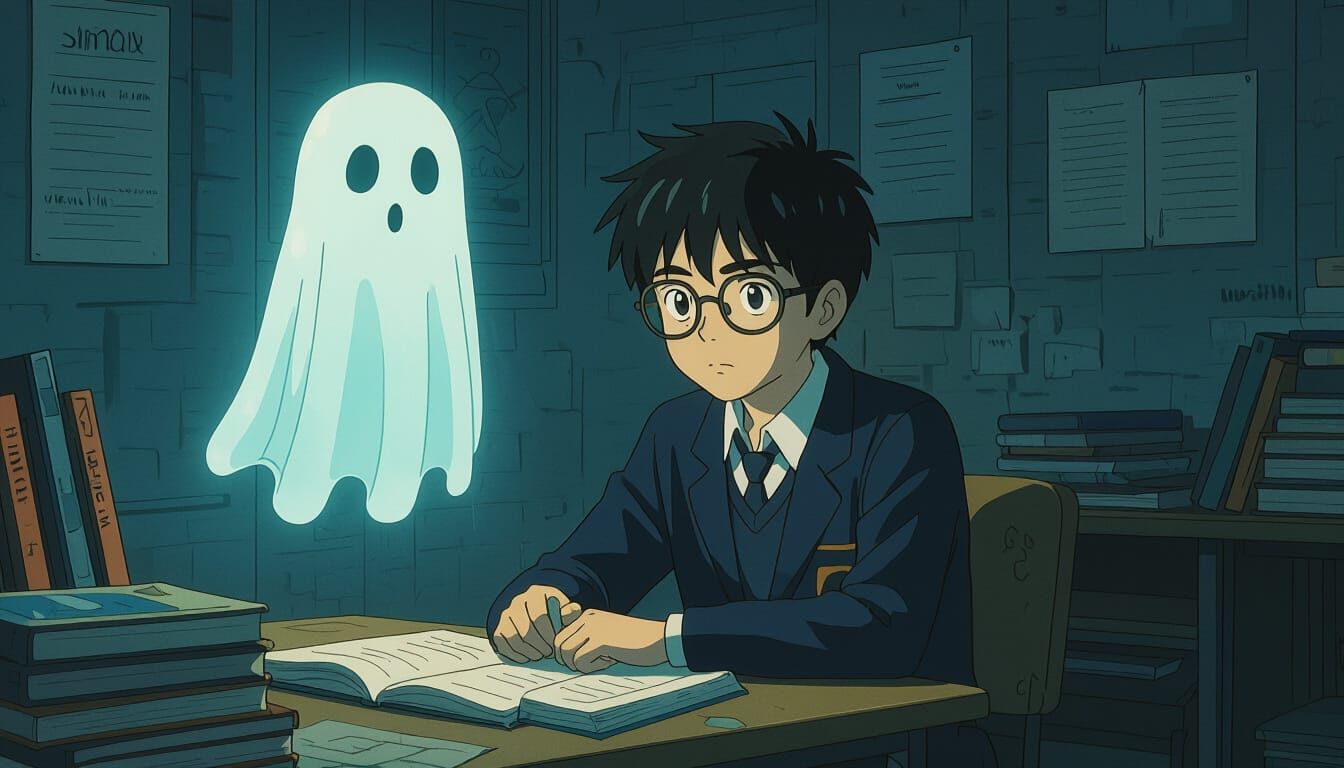 Boy and Ghost in Hostel, Junji Ito Style