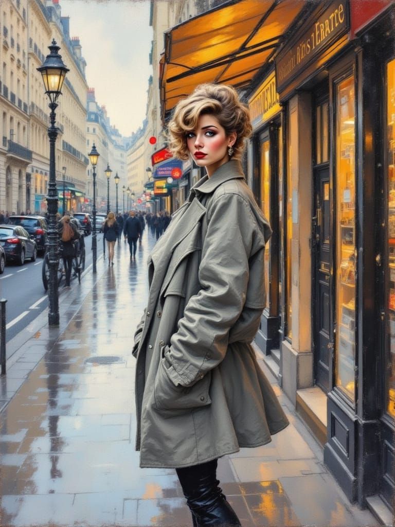 Parisian Street: Encrustique Figure Study