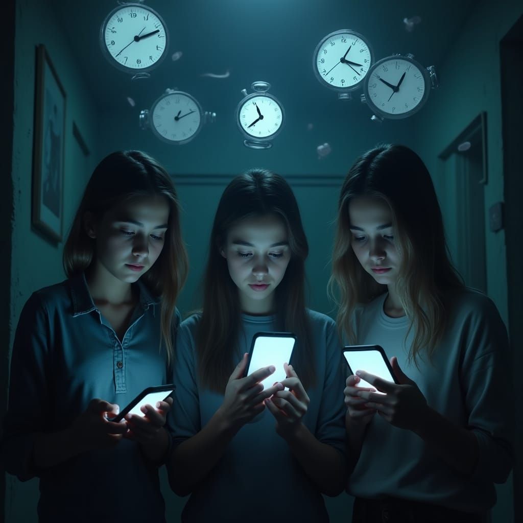 Modern Youth Lost in Social Media Illusion