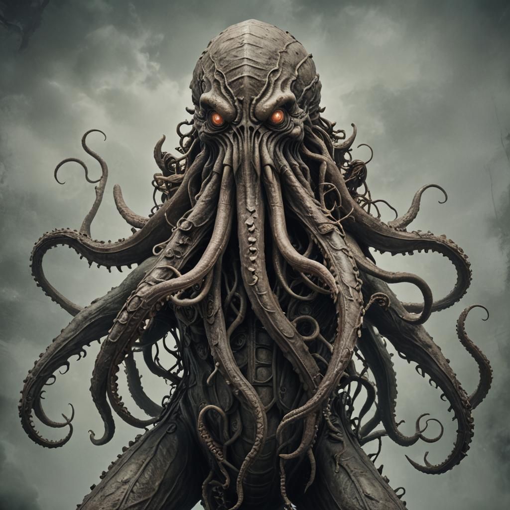 Cinematic Kraken with Humanoid Features