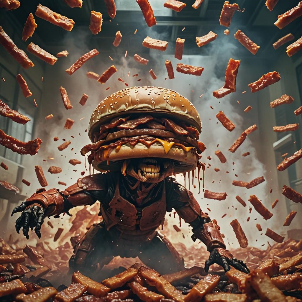 Cinematic Baconator Internal Destruction: Film Still