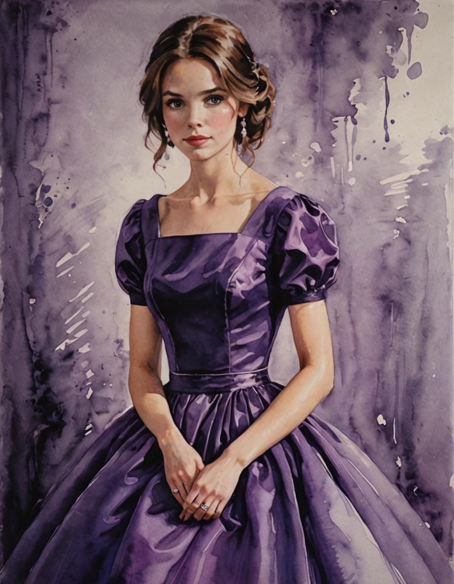 AI Generated Image of a Purple Dress