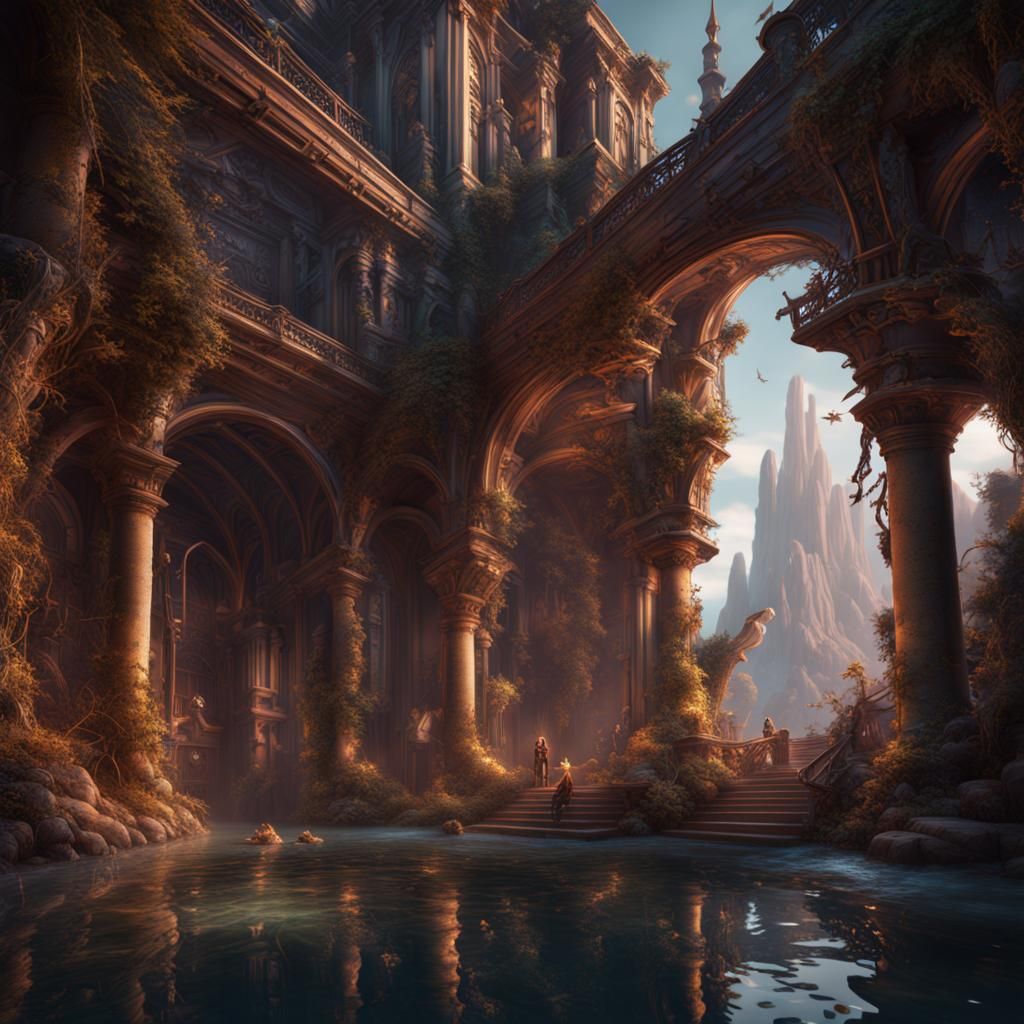 Fantastical Matte Painting in Deep Color