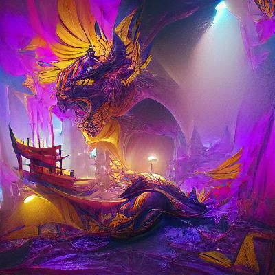 Raging Dragon in Dark Fantasy Concept Art