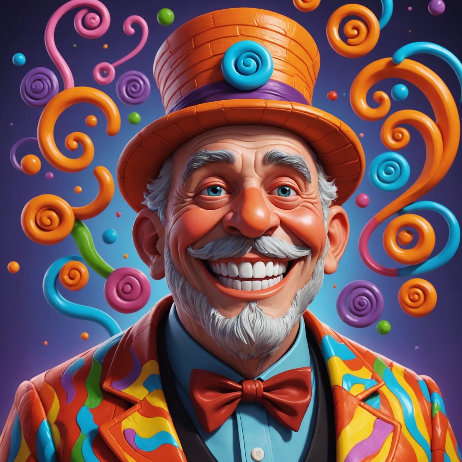 Halloween Gingerbread Man Portrait in 3D Digital Art