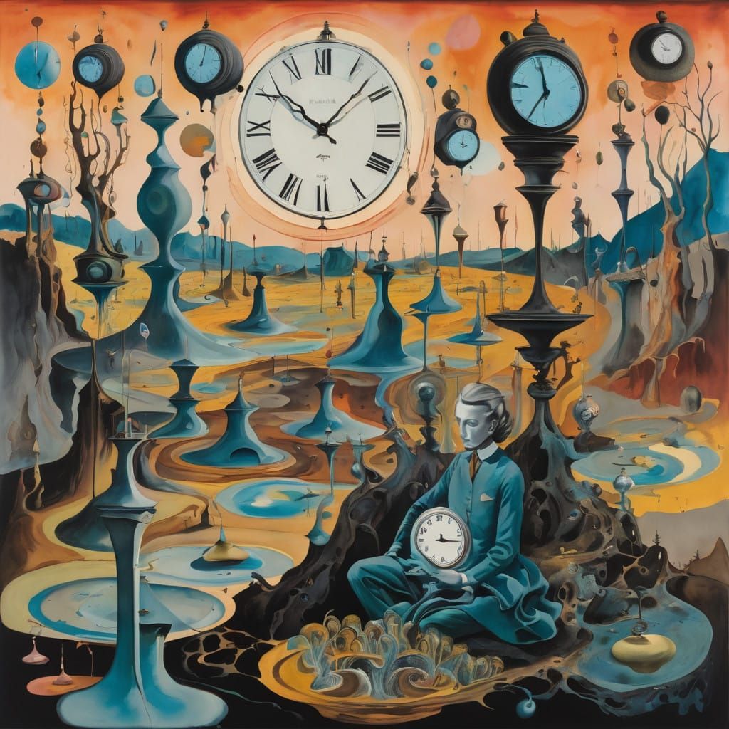 Dreamlike Scene of Melting Time