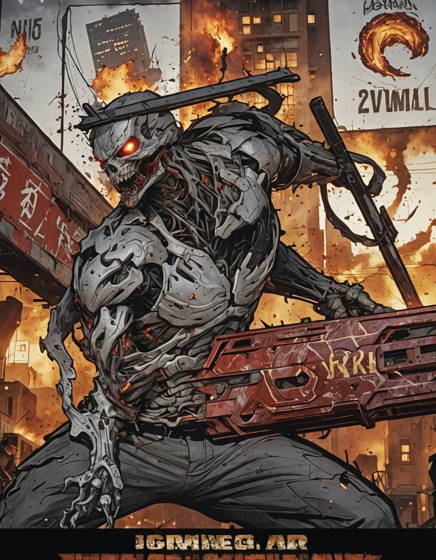 Ravaged Cityscape: Carnage in Hyper-Realistic Digital Art