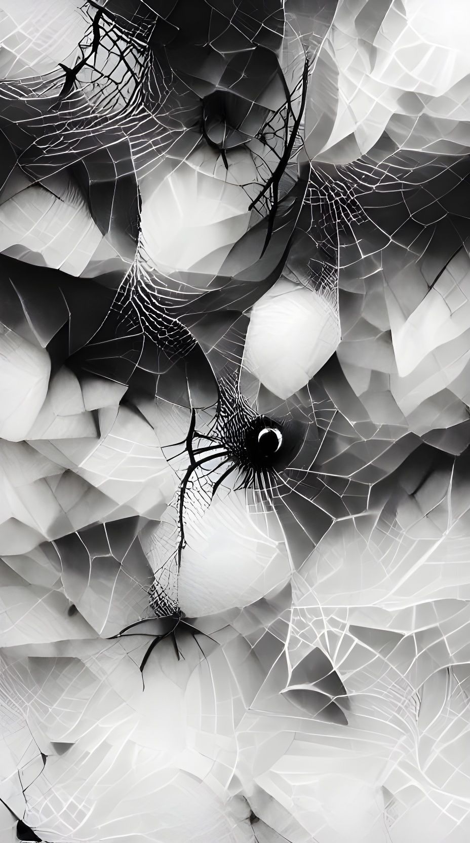 Deranged spider web